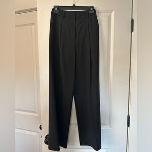 & Other Stories Black Wide Leg Trousers